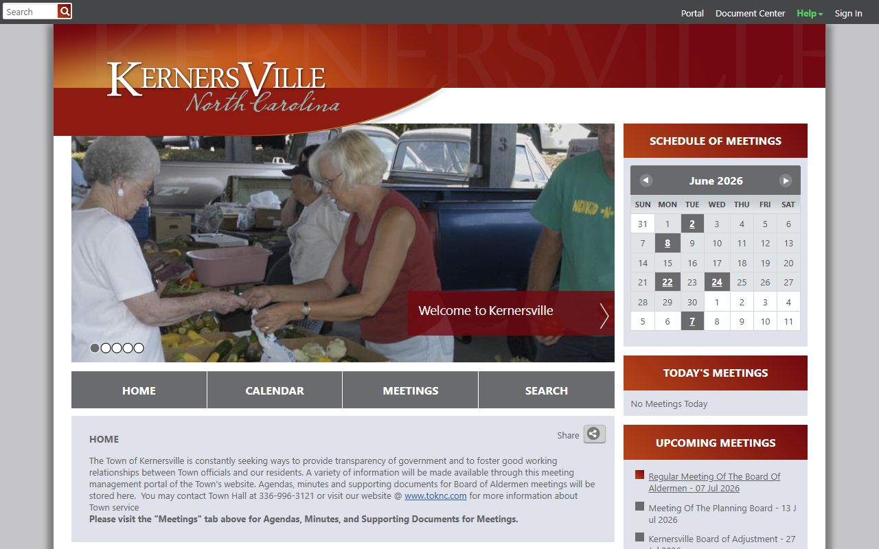 Kernersville phone directory town meeting portal contact route