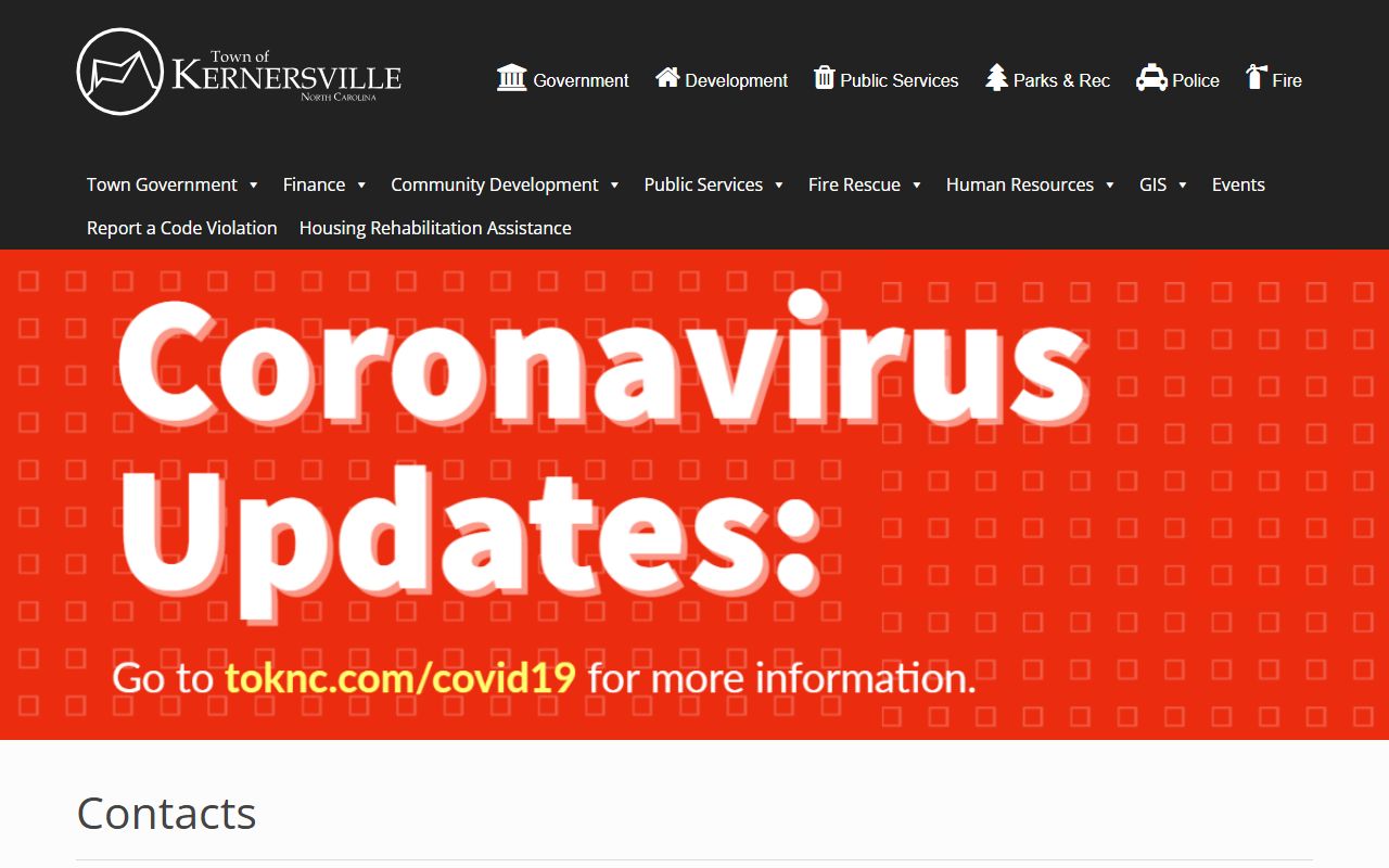 Kernersville phone directory town department contact list