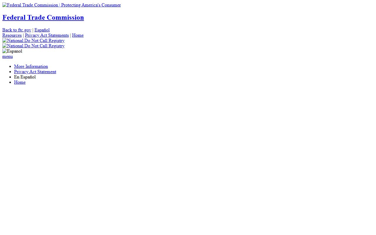 Kernersville phone codes FTC National Do Not Call Registry